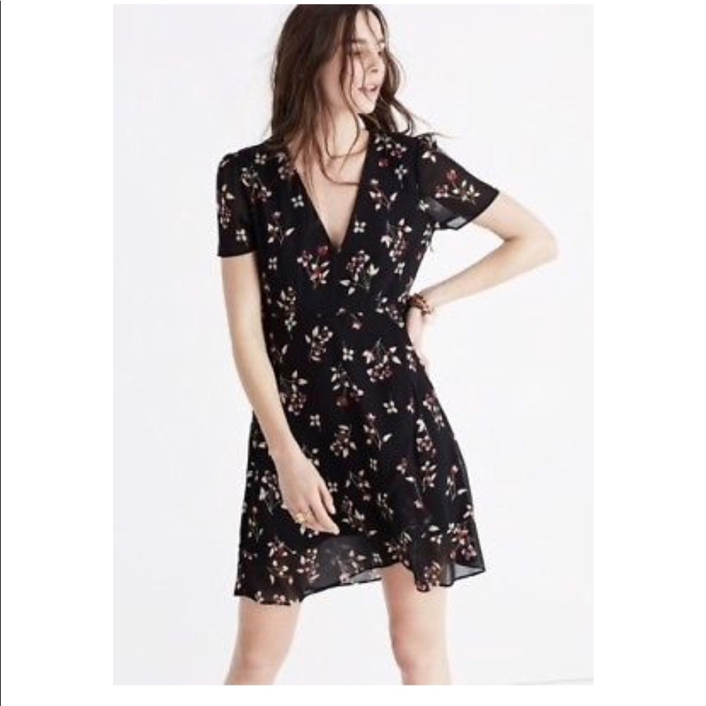 Madewell Posy Floral Ruffle Dress Size 6